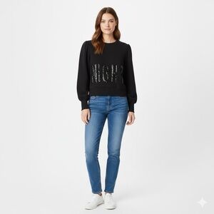 Black Crew Neck Sweater by Wildfox